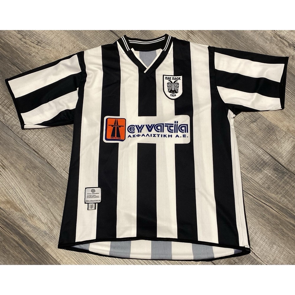 PAOK Salonika FC Jersey Greece Greek 2005/2006 Pre Owned Rare Used Vintage Kit